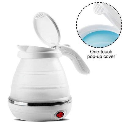 Silicone Foldable Collapsible Electric Water Kettle Camping Boiler